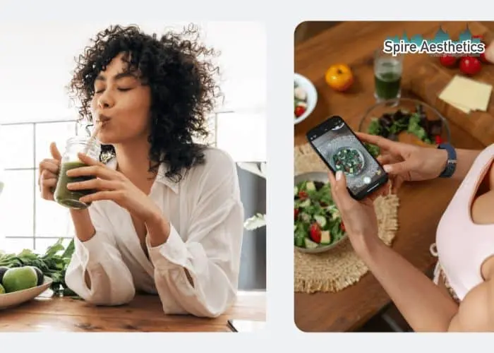 Image of woman looking into her diet and fat freezing Leamington Spa to improve her health