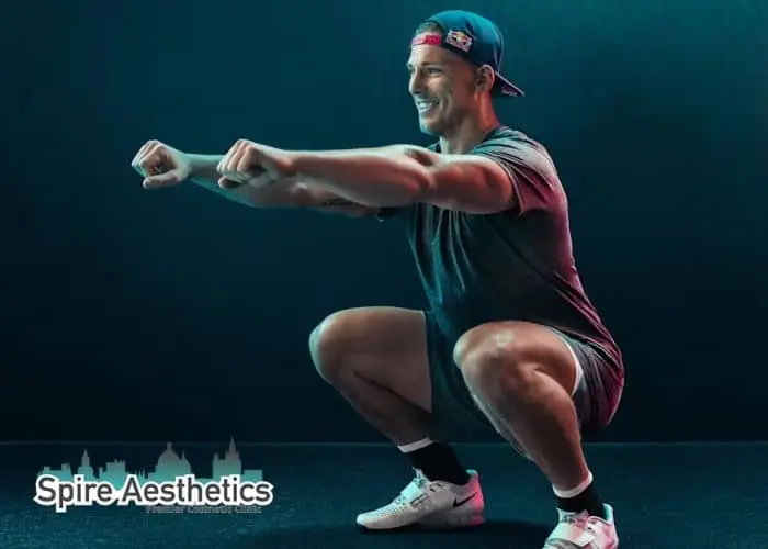 Image of man build leg muscle Leamington Spa through exercise