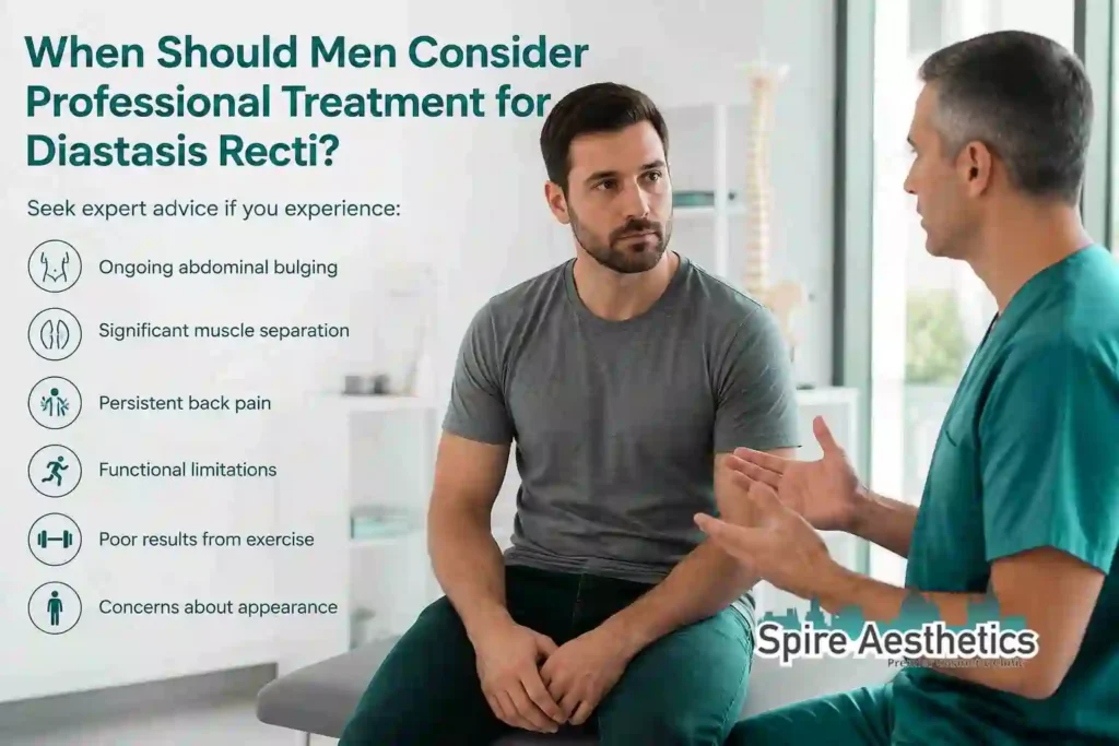 When Should Men Consider Professional Treatment for Diastasis Recti Leamington Spa?
